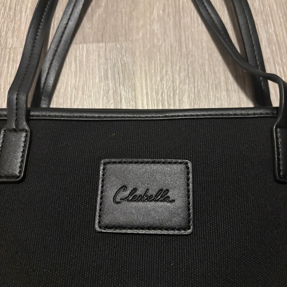 New never used black canvas bag